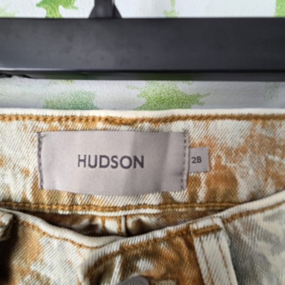 Acid Wash Hudson Skinny Distressed Jeans - Picture 4 of 13